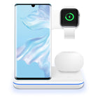 3-in-1 Wireless Charging Station – 15W Qi for iPhone, Watch & AirPods