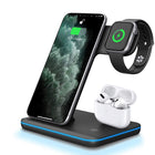 3-in-1 Wireless Charging Station – 15W Qi for iPhone, Watch & AirPods
