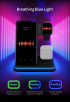 3-in-1 Wireless Charging Station – 15W Qi for iPhone, Watch & AirPods