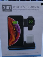 3-in-1 Wireless Charging Station – 15W Qi for iPhone, Watch & AirPods